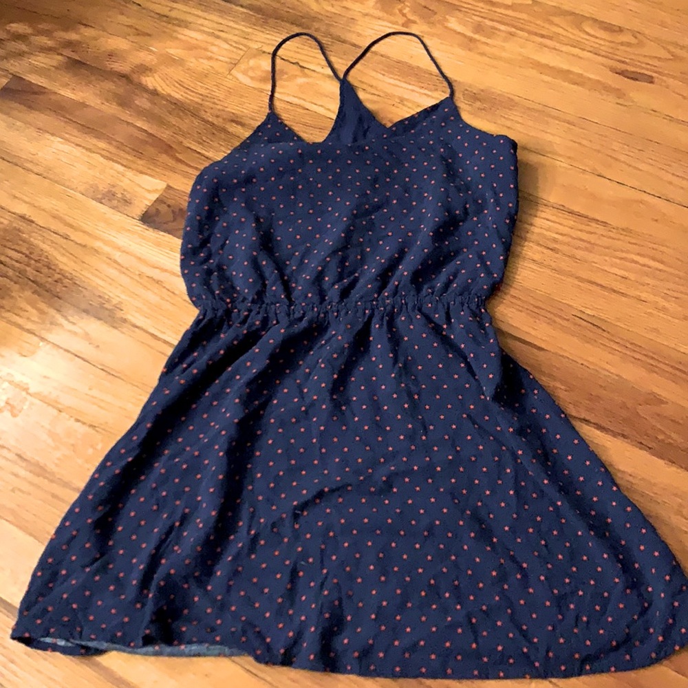 Aeropostale navy blue dress w/ red stars, size XS